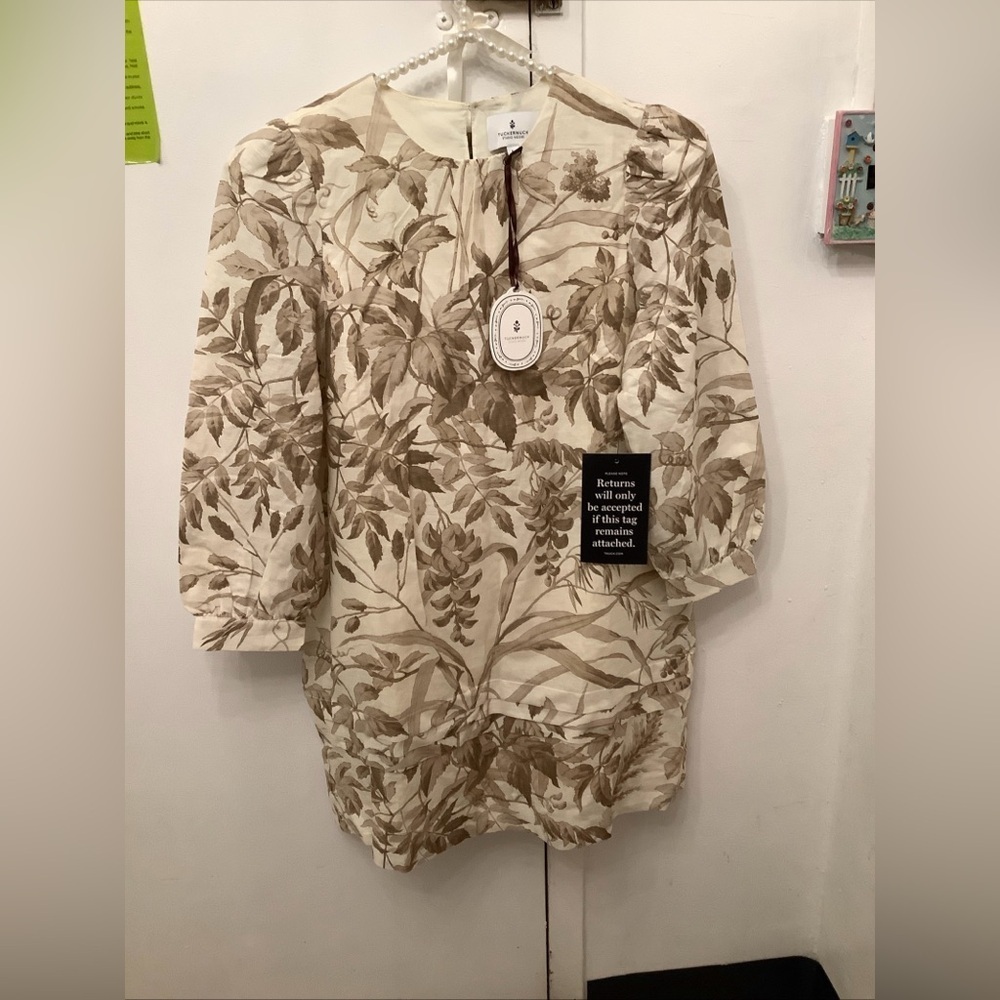 TUCKERNUCK X STUDIO MCGEE Dune Breeze Cotton Linen Hazel Dress Sz. Large NWT​​​ - Picture 3 of 16